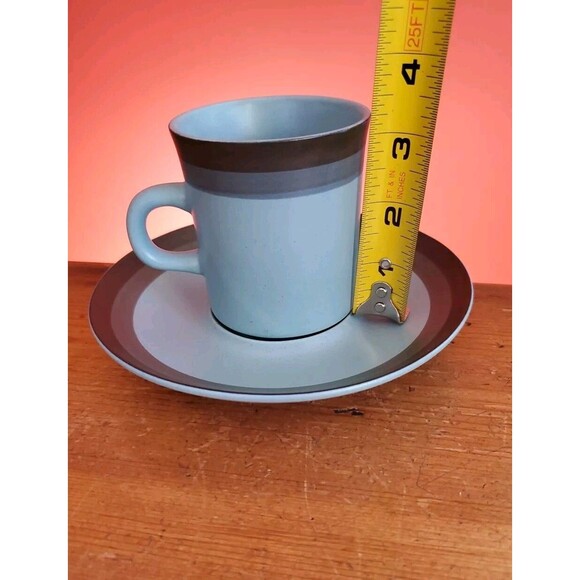 Arrowstone Navajo Blue By Kasuga Japan 5 Cups and 7 Saucers Coffee Tea Mugs EUC - Picture 6 of 9